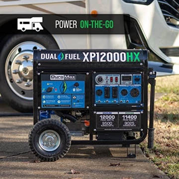 DuroMax XP12000HX Dual Fuel Generator - 12000 Watt Power