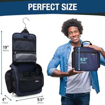 D&D Hanging Travel Toiletry Bag for Men and Women – Cosmetics, Makeup and Toiletries Organizer Kit...