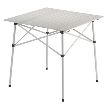 Coleman Outdoor Compact Folding Table, Sturdy Aluminum Camping Table with Snap-Together Design, Seat...