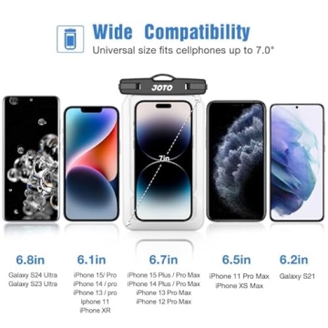 JOTO Waterproof Phone Pouch 2 Pack - IPX8 Certified