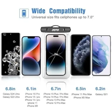 JOTO Waterproof Phone Pouch 2 Pack - IPX8 Certified