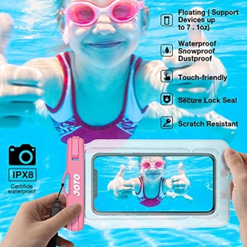 JOTO Waterproof Phone Pouch 2 Pack - IPX8 Certified