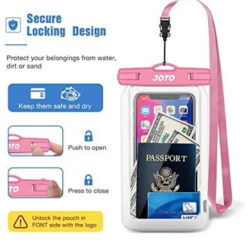 JOTO Waterproof Phone Pouch 2 Pack - IPX8 Certified