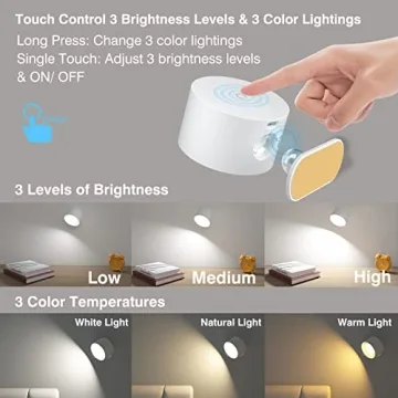 Battery Operated Wall Light with 360° Adjustable Design