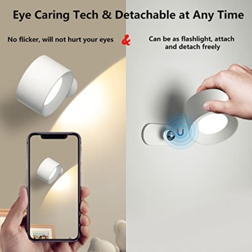 Battery Operated Wall Light with 360° Adjustable Design