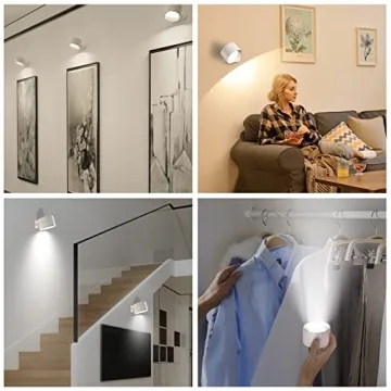 Battery Operated Wall Light with 360° Adjustable Design