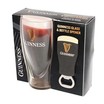 Official Guinness Embossed Glass & Bottle Opener