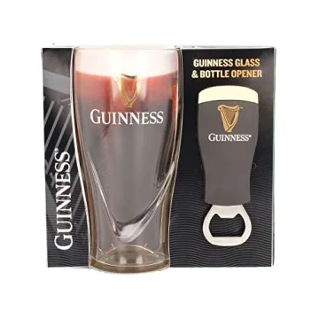 Guinness Embossed Glass & Magnet Bottle Opener