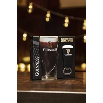 Guinness Embossed Glass & Magnet Bottle Opener