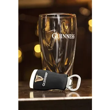 Guinness Embossed Glass & Magnet Bottle Opener