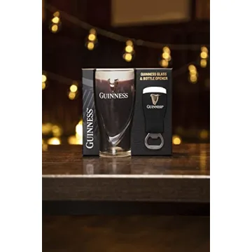 Guinness Embossed Glass & Magnet Bottle Opener