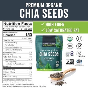Viva Naturals Organic Chia Seeds - Superfood for Health
