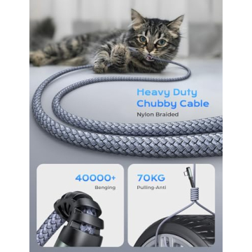 AINOPE 240W USB C Cable Right Angle 10FT Fast Charger