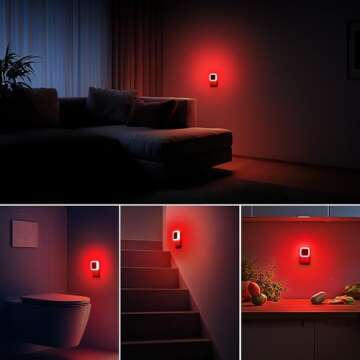 Sujeet Red Night Light Plug Into Wall - Dusk to Dawn Night Lamp LED 4-Pack