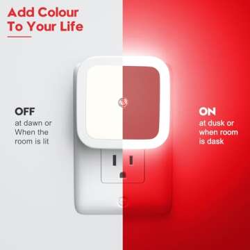 Sujeet Red Night Light 4-Pack for Kids and Adults