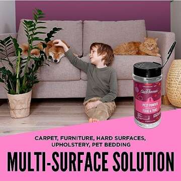 Aunt Fannie's Pest Powder, Effective Against Fleas & Ticks, Multi Surface Use for Pests, 11.5 oz (Single)