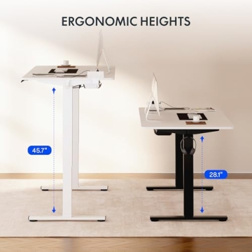 FLEXISPOT EN2 Standing Desk, Height Adjustable & Spacious