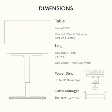 FLEXISPOT EN2 Standing Desk, Height Adjustable & Spacious