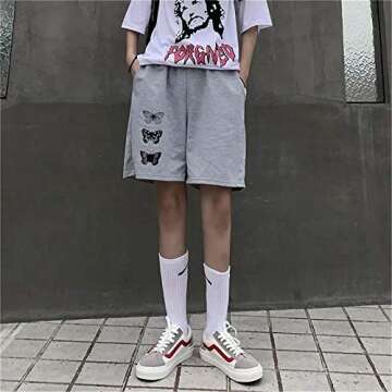 Yuemengxuan Women Girl Casual Summer Shorts Sports Athletic Sweat Shorts Tracksuit Workout Y2k Shorts with Pockets