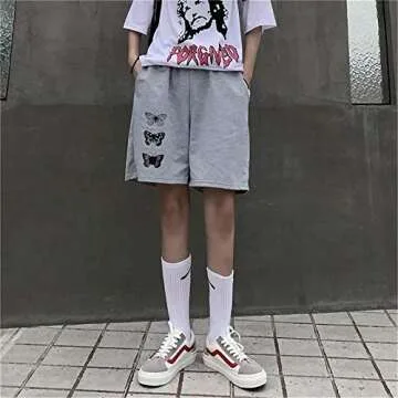 Yuemengxuan Women Girl Casual Summer Shorts Sports Athletic Sweat Shorts Tracksuit Workout Y2k Shorts with Pockets