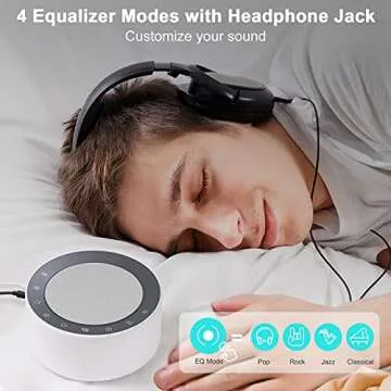YTE White Noise Machine with 30 High Fidelity Soundtracks, 7 Colors Night Lights, Full Touch Cloth Grille and Buttons, Timer and Memory Features, Plug in, Sound Machine for Baby, Adults