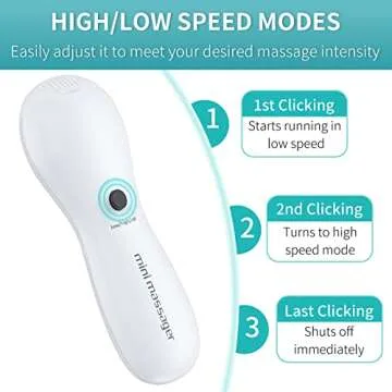 Uniclife Mini Penguin Massager Portable Handheld White Vibrator Wand for Face Neck Shoulder Back Arm Leg Relief and Recovery, Battery Operated (Not Included)