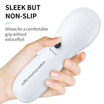Uniclife Mini Penguin Massager Portable Handheld White Vibrator Wand for Face Neck Shoulder Back Arm Leg Relief and Recovery, Battery Operated (Not Included)