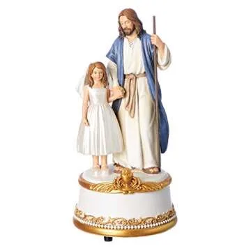 Joseph's Studio Jesus with Girl Figure - First Communion Musical Keepsake