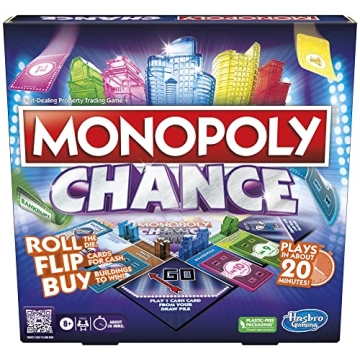 Hasbro Gaming Monopoly Chance Board Game | Quick Fun for All Ages | 20 Min Playtime