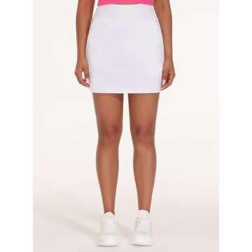 THE GYM PEOPLE Women's Golf Skort Tennis High Waist Lightweight Athletic Casual Skirts Built-in Shor...