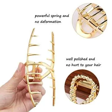 Durable Mehayi Metal Claw Clips for Thick Hair - Chic Hold