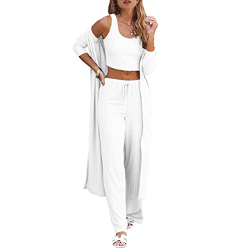 Fessceruna Women’s 3-Piece Lounge Set: Chic & Cozy Pajamas for All Occasions