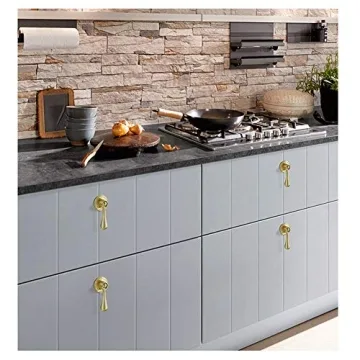 Elegant Laide Tear Drop Brass Pull Handles for Cabinets