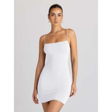 Chic LILLUSORY White Graduation Bodycon Dress for Parties