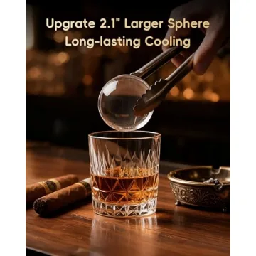 ecozy 2.1" Clear Ice Ball Maker for Home Bars