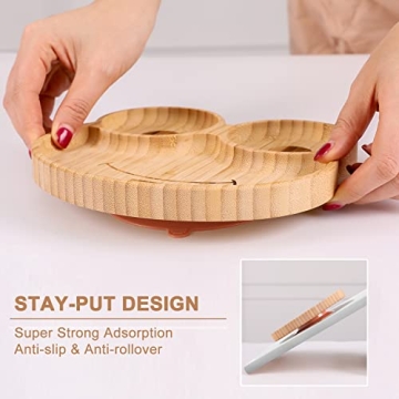 3PCS Eco-Friendly Bamboo Baby Plate & Utensils Set