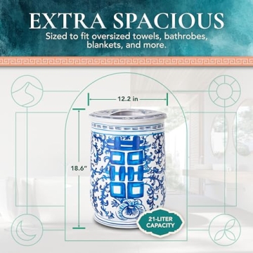 Hand-Painted Ginger Jar Towel Warmer for Oversized Towels