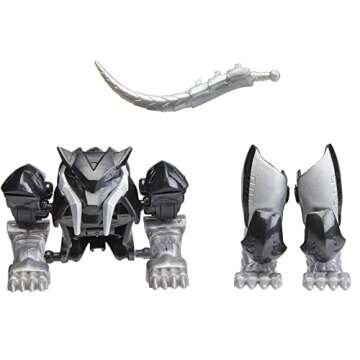 Marvel Mech Strike Mechasaurs, 4-Inch Black Panther with Sabre Claw Action Figures, Super Hero Toys for Kids Ages 4 and Up