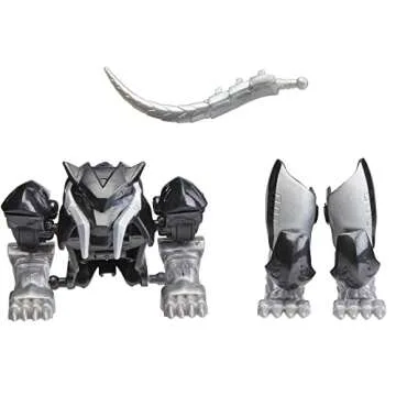 Marvel Mech Strike Mechasaurs, 4-Inch Black Panther with Sabre Claw Action Figures, Super Hero Toys for Kids Ages 4 and Up