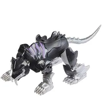 Marvel Mech Strike Mechasaurs, 4-Inch Black Panther with Sabre Claw Action Figures, Super Hero Toys for Kids Ages 4 and Up