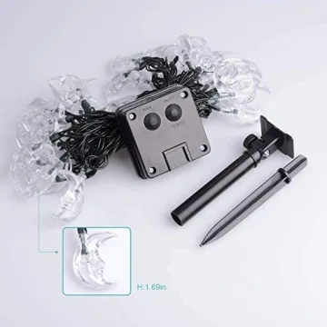 UCTEK Solar String Lights 20ft 30LED Moon Fairy Lights