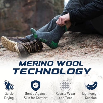 CloudLine Merino Wool Hiking Socks for Men & Women