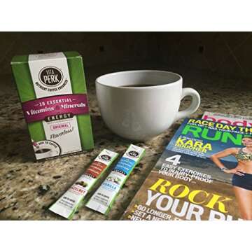 VitaPerk Energy, Original (Flavorless), 30 pack, Add HEALTHY ENERGY plus 15 Vitamins and Minerals to your favorite brewed coffee