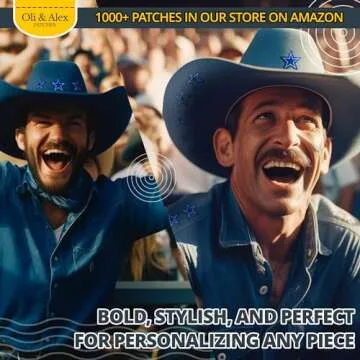 Oli and Alex Blue Star Iron On Patches - 5 Pcs