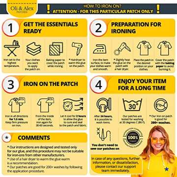 Oli and Alex Blue Star Iron On Patches - 5 Pcs