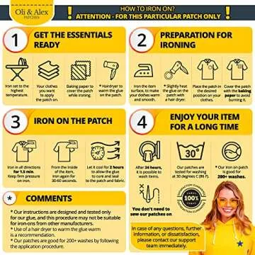 Oli and Alex Blue Star Iron On Patches - 5 Pcs