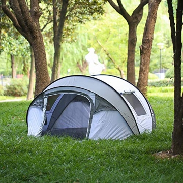 EchoSmile Instant Family Tent for 6, Easy Setup & Water Resistant