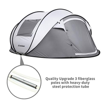 EchoSmile Instant Family Tent for 6, Easy Setup & Water Resistant