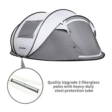 EchoSmile Instant Family Tent for 6, Easy Setup & Water Resistant