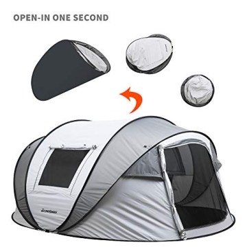 EchoSmile Instant Family Tent for 6, Easy Setup & Water Resistant